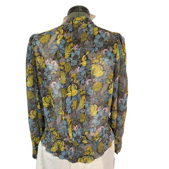 Hinge Womens Floral Button-Down Blouse S - Picture 5 of 5